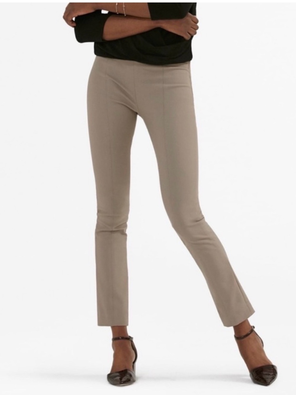 M.M. LAFLEUR Powerstretch Foster Cigarette Pant Russet Tan Size 6 Stretch Travel